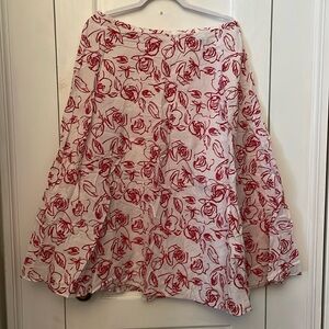 A line abstract rose skirt